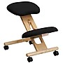 Flash Furniture Posey Armless Ergonomic Fabric/Wood Mobile Kneeling Office Chair, Black (WLSB210)~#|#~sp80658306_sc7