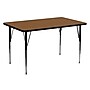 Flash Furniture Wren Rectangular Activity Table, 30" x 60", Height Adjustable, Oak (XUA3060RECOAKHA)~#|#~sp80658354_sc7