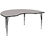 Flash Furniture Wren Kidney Activity Table, 48" x 96", Height Adjustable, Gray (XUA4896KIDGYHA)~#|#~sp80658503_sc7