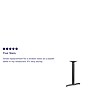 Flash Furniture 5" x 22" Cast Iron Restaurant Table T-Base With 3" Dia. Table Height Column, Black~#|#~sp80658729_sc7