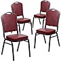 Flash Furniture HERCULES Series Vinyl Banquet Stacking Chair, Burgundy/Silver Vein Frame, 4 Pack (4FDC01SVBURGVY)~#|#~sp80658785_sc7