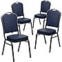 Flash Furniture HERCULES Series Vinyl Banquet Stacking Chair, Navy/Silver Vein Frame, 4 Pack (4FDC01SVNY)~#|#~sp80658787_sc7
