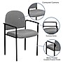 Flash Furniture Tiffany Fabric Stackable Side Reception Chair with Arms, Gray (BT5161GY)~#|#~sp80658812_sc7