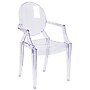 Flash Furniture Shirley Polycarbonate Ghost Chair, Transparent Crystal (FH124APCCLR)~#|#~sp80658820_sc7
