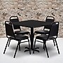 Flash Furniture Carlton 5-Piece Laminate Table and Chair Set, 36" x 36", Black/Black (HDBF1009)~#|#~sp81131889_sc7