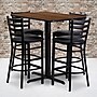 Flash Furniture 24''Wx42''L X-Base Rectangular Table Set W/4 Ladder Back Bar Stools (HDBF1020)~#|#~sp81131892_sc7