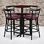 Flash Furniture 24'' X-Base Round Table Set W/4 Ladder Back Metal Bar Stools (HDBF1038)~#|#~sp81131900_sc7
