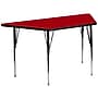 Flash Furniture Wren Trapezoid Activity Table, 29" x 57", Height Adjustable, Red (XUA3060TRPREDTA)~#|#~sp81133121_sc7