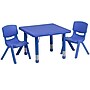 Flash Furniture Emmy Square Activity Table Set, 24" x 24", Height Adjustable, Blue (YCX23SQTBLBLR)~#|#~sp81133321_sc7