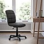 Flash Furniture Clayton Armless Vinyl Swivel Mid-Back Quilted Task Office Chair, Black (GO16911BK)~#|#~sp81133405_sc7