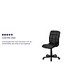 Flash Furniture Clayton Armless Vinyl Swivel Mid-Back Quilted Task Office Chair, Black (GO16911BK)~#|#~sp81133411_sc7