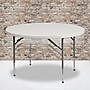 Flash Furniture 48" Plastic Adjustable Height Round Folding Table, Granite White~#|#~sp81134022_sc7