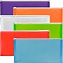 JAM Paper Plastic Zip #10 Business Envelopes, 5" x 10", Assorted Colors, 6/Pack (921Z1RBGOPCL)~#|#~sp81235588_sc7