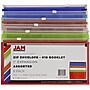 JAM Paper Plastic Zip #10 Business Envelopes, 5" x 10", Assorted Colors, 6/Pack (921Z1RBGOPCL)~#|#~sp81235593_sc7