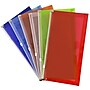 JAM Paper Plastic Zip #10 Business Envelopes, 5" x 10", Assorted Colors, 6/Pack (921Z1RBGOPCL)~#|#~sp81235597_sc7