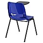 Flash Furniture Ergonomic Shell Chair, Blue with Left-Hand Flip-Up Tablet Arm (RUTEO1BLLTAB)~#|#~sp81611769_sc7