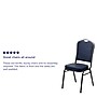 Flash Furniture Hercules Series Crown-Back Stacking Banquet Chair, Navy , 2.5'' Seat, Silver Vein~#|#~sp81614869_sc7