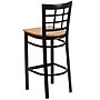 Flash Furniture HERCULES Series Traditional Metal Window Back Restaurant Barstool, Black/Natural Wood (XU6R7BWINBARNTW)~#|#~sp81615440_sc7