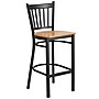 Flash Furniture HERCULES Series Traditional Metal Vertical Back Restaurant Barstool, Black/Natural Wood (XUDG6R6BVRTNATW)~#|#~sp81615447_sc7