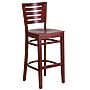 Flash Furniture Darby Series Traditional Wood Slat Back Restaurant Barstool, Mahogany Wood (XUDGW018BMA)~#|#~sp81615597_sc7