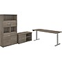 Bush Business Furniture Office 500 72"W Adjustable Desk with Storage and Bookcase, Modern Hickory (OF5006MHSU)~#|#~sp81712381_sc7