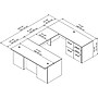 Bush Business Furniture Office 500 72"W U Shaped Executive Desk with Drawers, Storm Gray (OF5002SGSU)~#|#~sp81712435_sc7