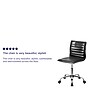 Flash Furniture Alan Armless Vinyl Swivel Low Back Task Office Chair, Black/Chrome (DS512BBK)~#|#~sp82712630_sc7
