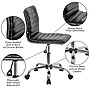 Flash Furniture Alan Armless Vinyl Swivel Low Back Task Office Chair, Black/Chrome (DS512BBK)~#|#~sp82712631_sc7