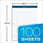 TOPS Double Docket Notepad, 8.5" x 11.75", College, White, 100 Sheets/Pad (TOP 63384)~#|#~sp83720003_sc7