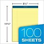 TOPS Docket Notepad, 8.5" x 11.75", Narrow Ruled, Canary, 100 Sheets/Pad, 6 Pads/Pack (TOP63376)~#|#~sp83720024_sc7