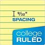 TOPS Double Docket Writing Tablet, 8-1/2" x 11-3/4", College Ruled, Canary, 100 Sheets/Pad (63383)~#|#~sp83720120_sc7