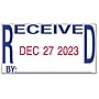 Trodat Economy Stamp, "Received" Dater, Blue and Red Ink (USSE4752)~#|#~sp85862057_sc7