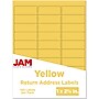 JAM Paper Laser/Inkjet Mailing Address Label, 1" x 2 5/8", Yellow, 30 Labels/Sheet, 4 Sheets/Pack (302725801)~#|#~sp87119629_sc7