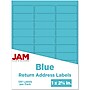 JAM Paper Laser/Inkjet Mailing Address Labels, 1" x 2 5/8", Blue, 120 Labels/Pack (302725762)~#|#~sp87119636_sc7