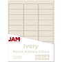 JAM Paper Address Labels, 1 x 2 5/8, Ivory, 30 Labels/Sheet, 4 Sheets/Pack (17966071)~#|#~sp87119643_sc7