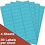 JAM Paper Laser/Inkjet Mailing Address Labels, 1" x 2 5/8", Blue, 120 Labels/Pack (302725762)~#|#~sp87119767_sc7