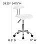 Flash Furniture Vibrant Computer Stool with Tractor Seat, White~#|#~sp88868906_sc7