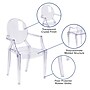 Flash Furniture Shirley Polycarbonate Ghost Chair, Transparent Crystal (FH124APCCLR)~#|#~sp88964492_sc7