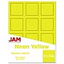 JAM Paper Square Labels, 2" x 2", Neon Yellow, 12 Labels/Sheet, 10 Sheets/Pack (367831073)~#|#~sp89166452_sc7