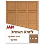 JAM Paper Square Labels, 2" x 2", Brown Kraft, 12 Labels/Sheet, 10 Sheets/Pack (367831070)~#|#~sp89166507_sc7