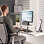 Fellowes Standard Adjustable Monitor Riser, Up to 17" Monitor, Platinum (91712)~#|#~sp89270952_sc7