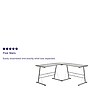 Flash Furniture 84" Glass L-Shape Computer Desk, Clear/Silver (NANCD22181)~#|#~sp89548194_sc7