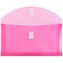 JAM Paper Plastic Filing Envelope with Hook & Loop Closure, 10" x 5.25", Fuchsia Pink, 12/Pack (921V1FU)~#|#~sp89839844_sc7