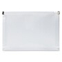 JAM Paper Plastic Envelopes with Zip Closure, Index, 5.25 x 8, Clear, 12/Pack (920Z1CL)~#|#~sp89839859_sc7