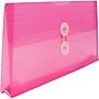 JAM Paper Plastic Envelopes with Button and String Closure, #10 Business Booklet, 5.25 x 10, Fuchsia Pink, 12/Pack (921B1FU)~#|#~sp89839990_sc7