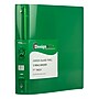 JAM Paper Heavy Duty 1 1/2" 3-Ring Flexible Poly Binders, Green Glass Twill (762T15GR)~#|#~sp89840037_sc7
