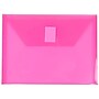 JAM Paper Plastic Envelopes with Hook & Loop Closure, Index Booklet, 5.5 x 7.5, Fuchsia Pink, 12/Pack (920V0FU)~#|#~sp89840069_sc7