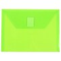 JAM Paper Plastic Envelopes with Hook & Loop Closure, Index Booklet, 5.5 x 7.5, Lime Green, 12/Pack (920V0LI)~#|#~sp89840080_sc7