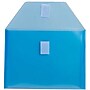 JAM Paper Plastic Envelopes with Hook & Loop Closure, Index Booklet, 5.5 x 7.5, Blue, 12/Pack (920V0BU)~#|#~sp89840140_sc7