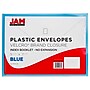 JAM Paper Plastic Envelopes with Hook & Loop Closure, Index Booklet, 5.5 x 7.5, Blue, 12/Pack (920V0BU)~#|#~sp89840141_sc7